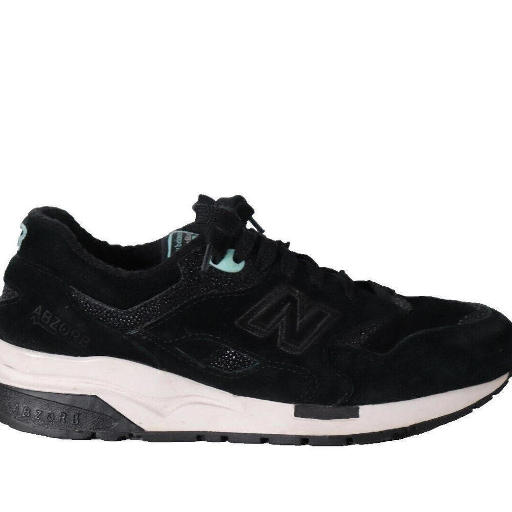 New Balance Womens 5.5 Black White Athletic Sneakers Shoes Lace Up Abzorb Solid